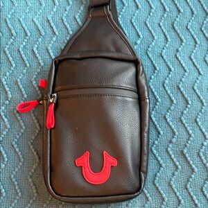 Stylish Black and Red Men's True Religion Bag